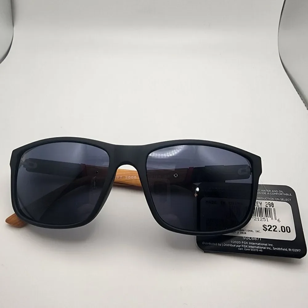 NWT Body Glove Sport Black & Faux Wood Sunglasses